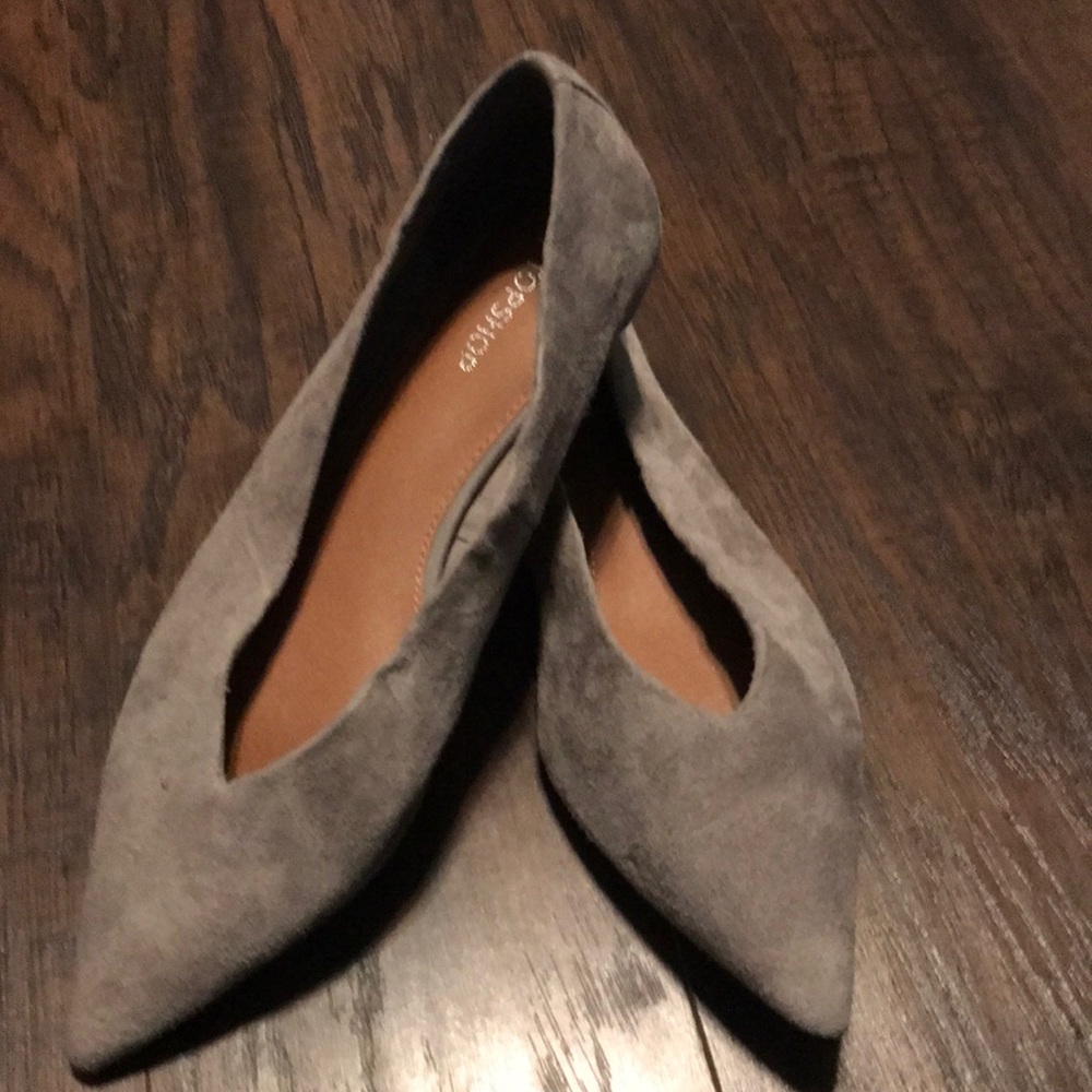 TOPSHOP suede flats